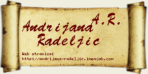 Andrijana Radeljić vizit kartica